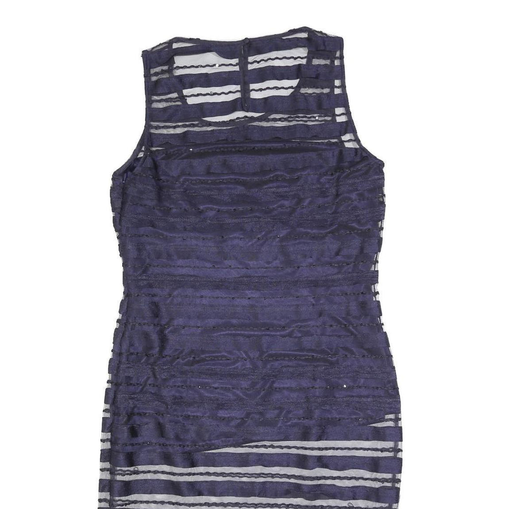 PHASE EIGHT Womens Blue Sheath Woven Striped Sleeveless Knee Length UK 14 Dress
