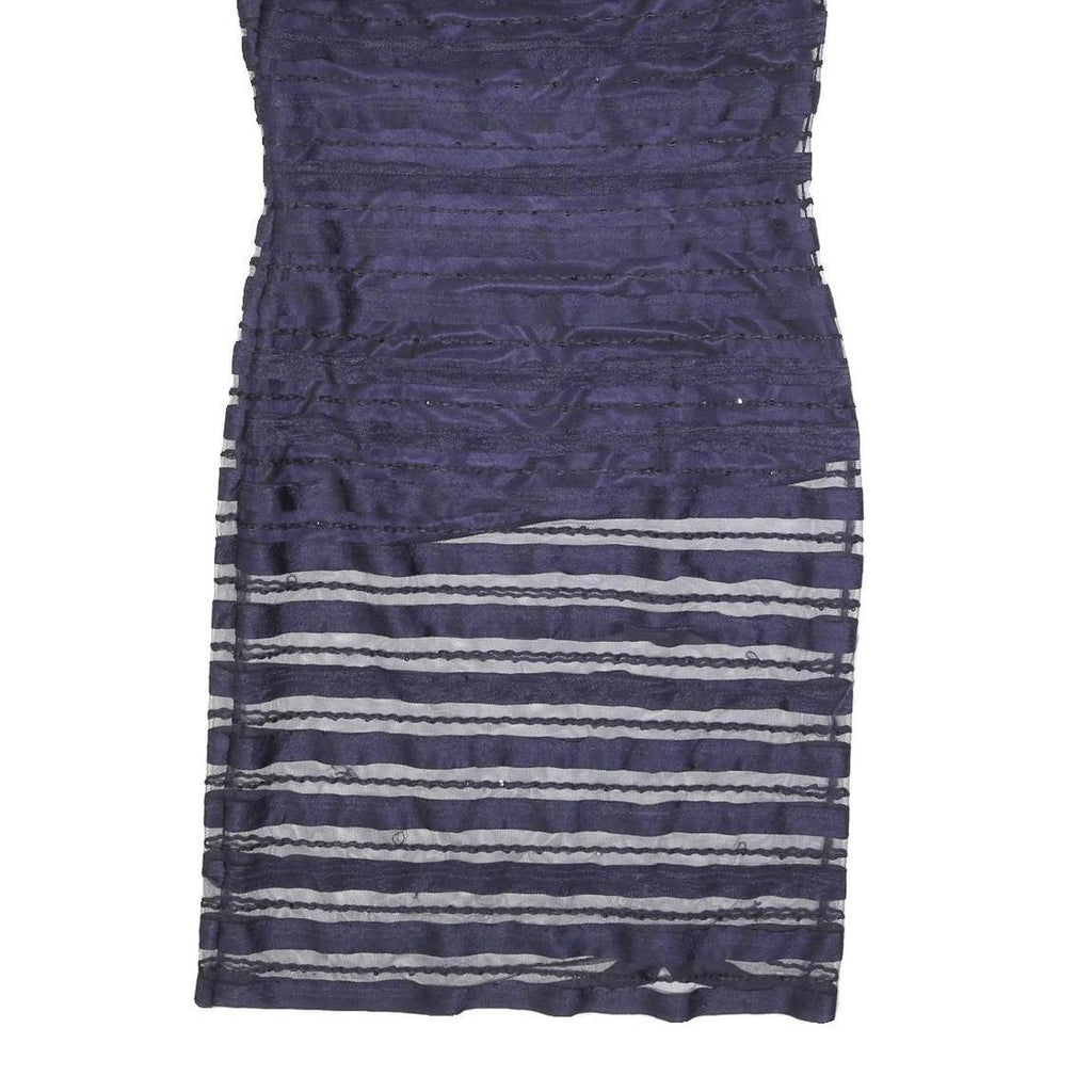 PHASE EIGHT Womens Blue Sheath Woven Striped Sleeveless Knee Length UK 14 Dress