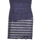 PHASE EIGHT Womens Blue Sheath Woven Striped Sleeveless Knee Length UK 14 Dress