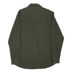 DAKOTA GRIZZLY Mens Green Cotton Blend Shirt M Casual Workwear Buttoned Pockets