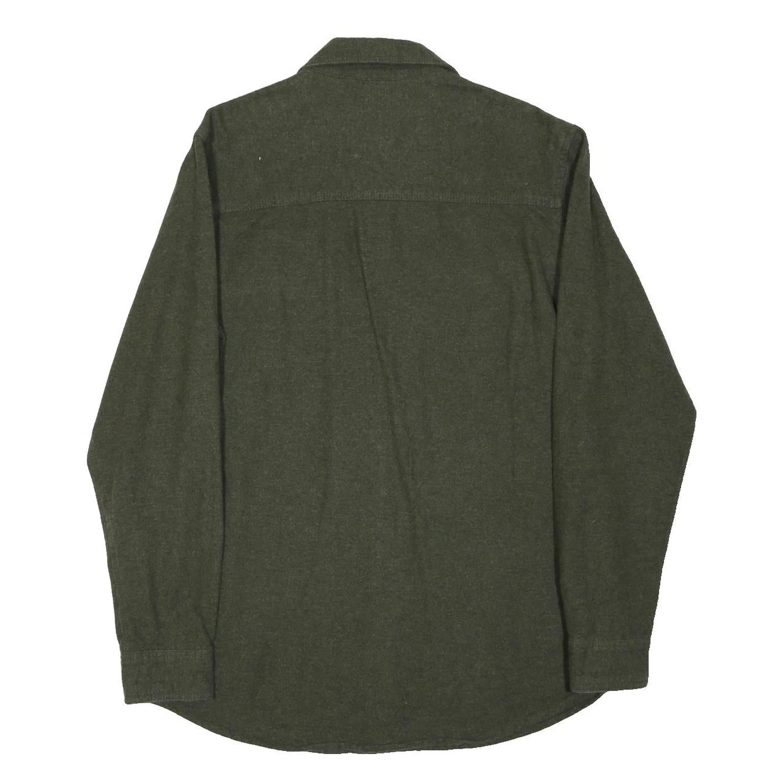 DAKOTA GRIZZLY Mens Green Cotton Blend Shirt M Casual Workwear Buttoned Pockets