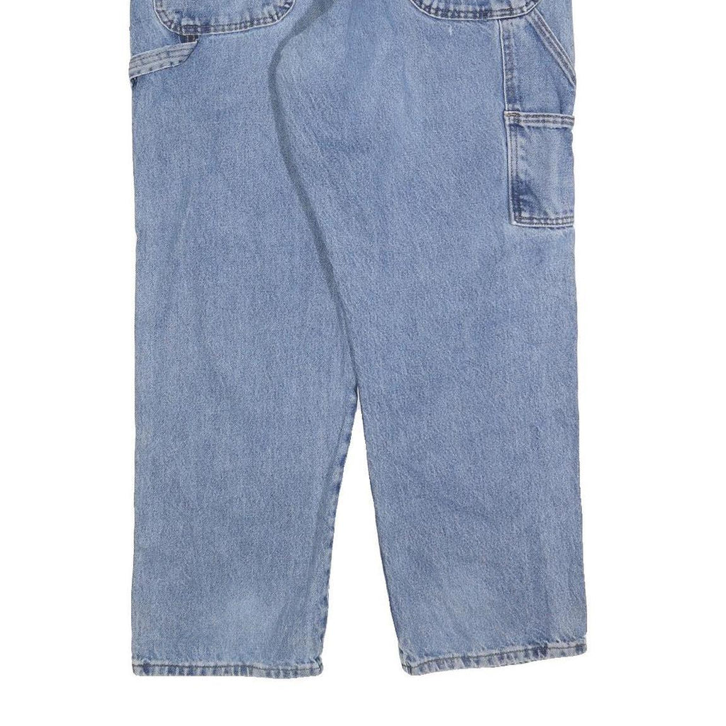 DICKIES Mens Jeans Blue Relaxed Loose Denim Light W38 L30 Workwear Zip Closure