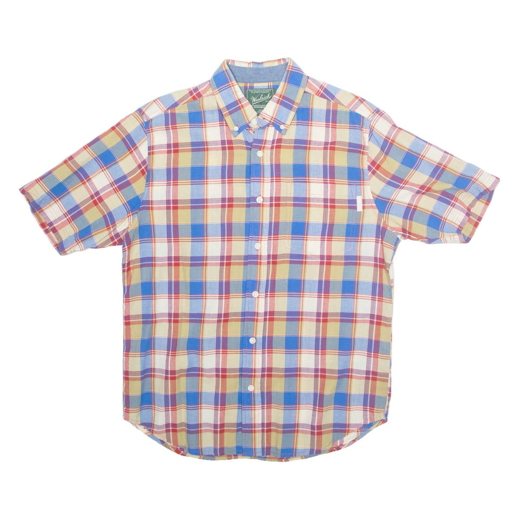 WOOLRICH Mens Shirt Blue Plaid M