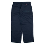 DICKIES Mens Trousers Blue Relaxed Straight W36 L30