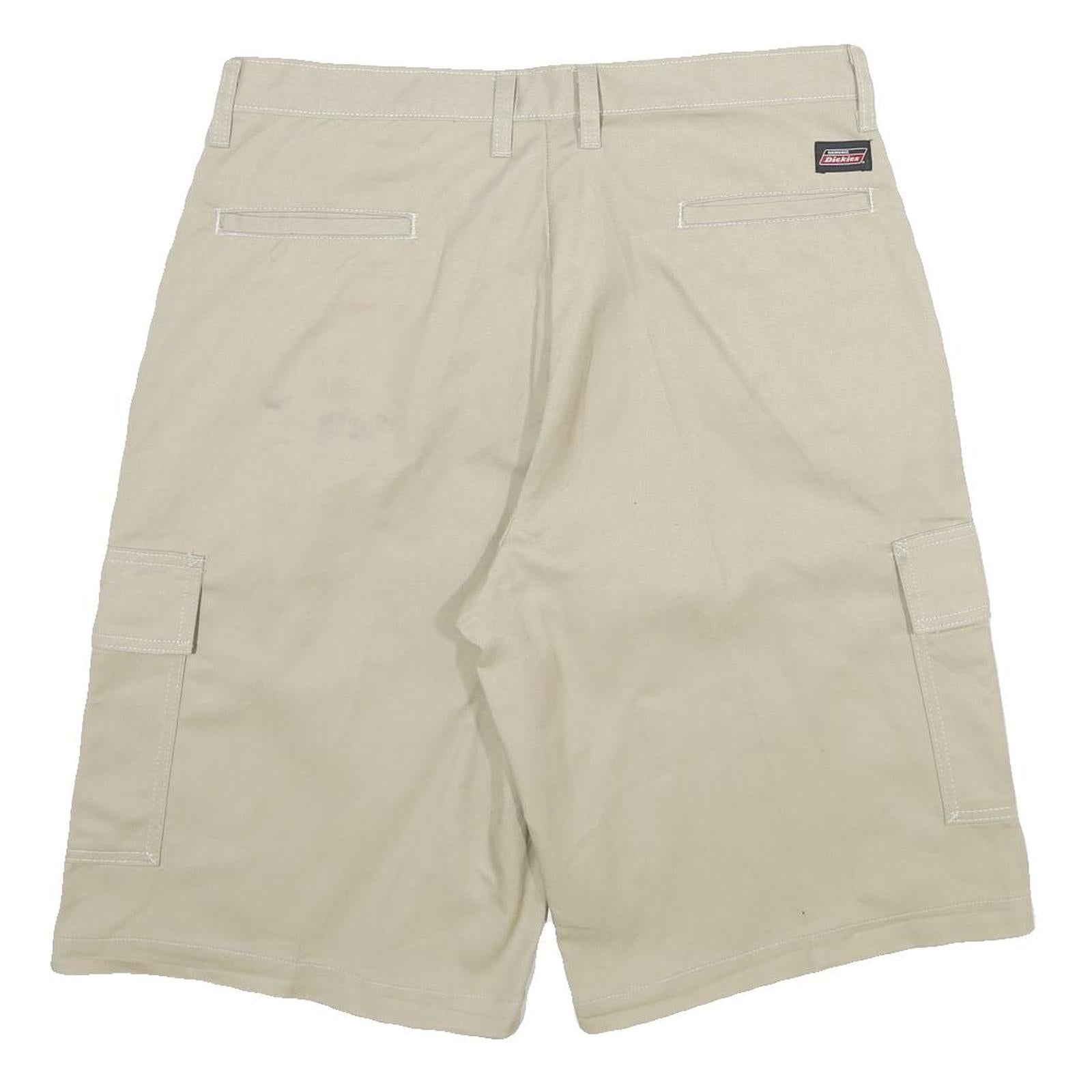 DICKIES Mens Shorts Beige Casual Cargo L W36 Workwear Pockets