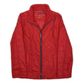 TOMMY HILFIGER Womens Red Jacket L Polyester Plain Zip Casual Lightweight