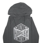 HARLEY DAVIDSON Womens Black Pullover Hoodie L Since 1903 Cotton Casual