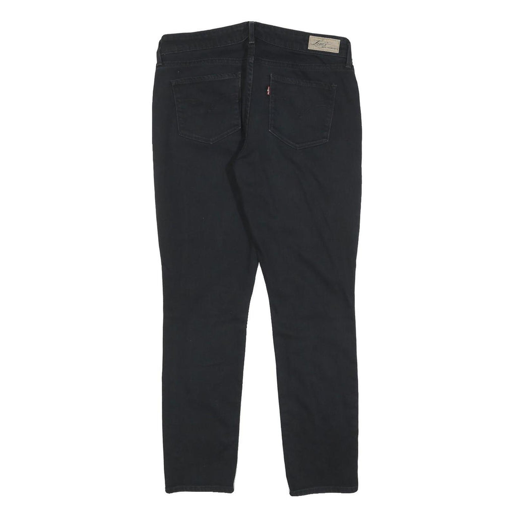 LEVI'S Womens Jeans Black Slim Skinny Denim W28 L26 Cotton Blend Zip Comfortable