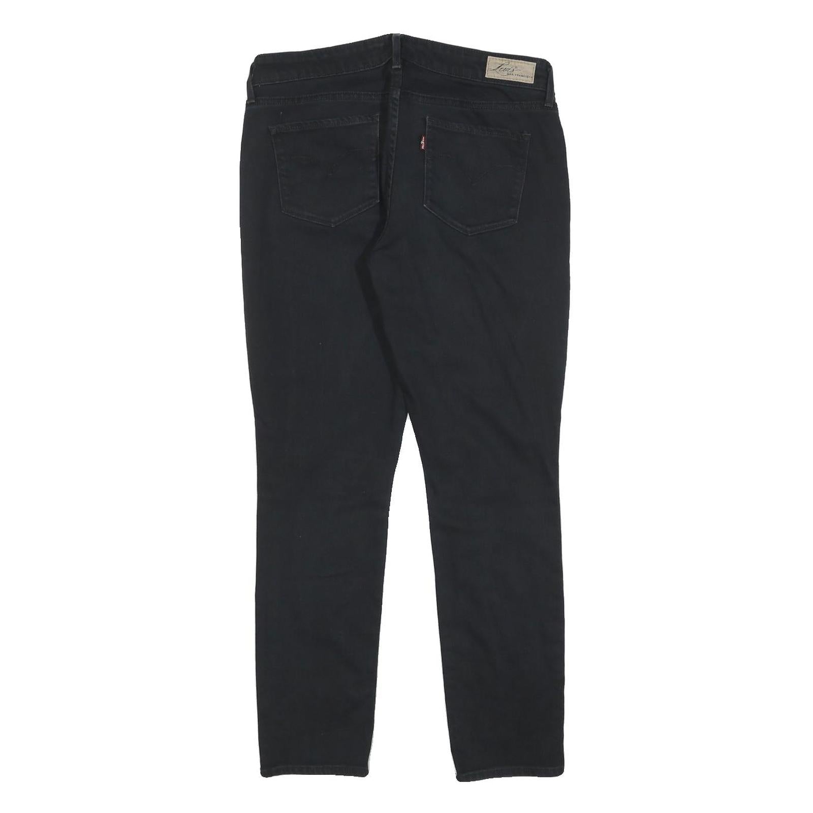 LEVI'S Womens Jeans Black Slim Skinny Denim W28 L26 Cotton Blend Zip Comfortable