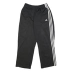 ADIDAS Mens Joggers Black & White Regular Tapered M W27 L27 Three Stripe Logo