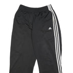 ADIDAS Mens Joggers Black & White Regular Tapered M W27 L27 Three Stripe Logo