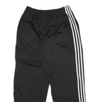 ADIDAS Mens Joggers Black & White Regular Tapered M W27 L27 Three Stripe Logo