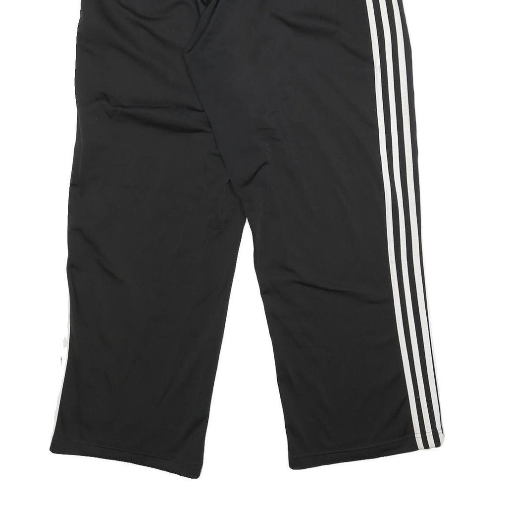 ADIDAS Mens Joggers Black & White Regular Tapered M W27 L27 Three Stripe Logo