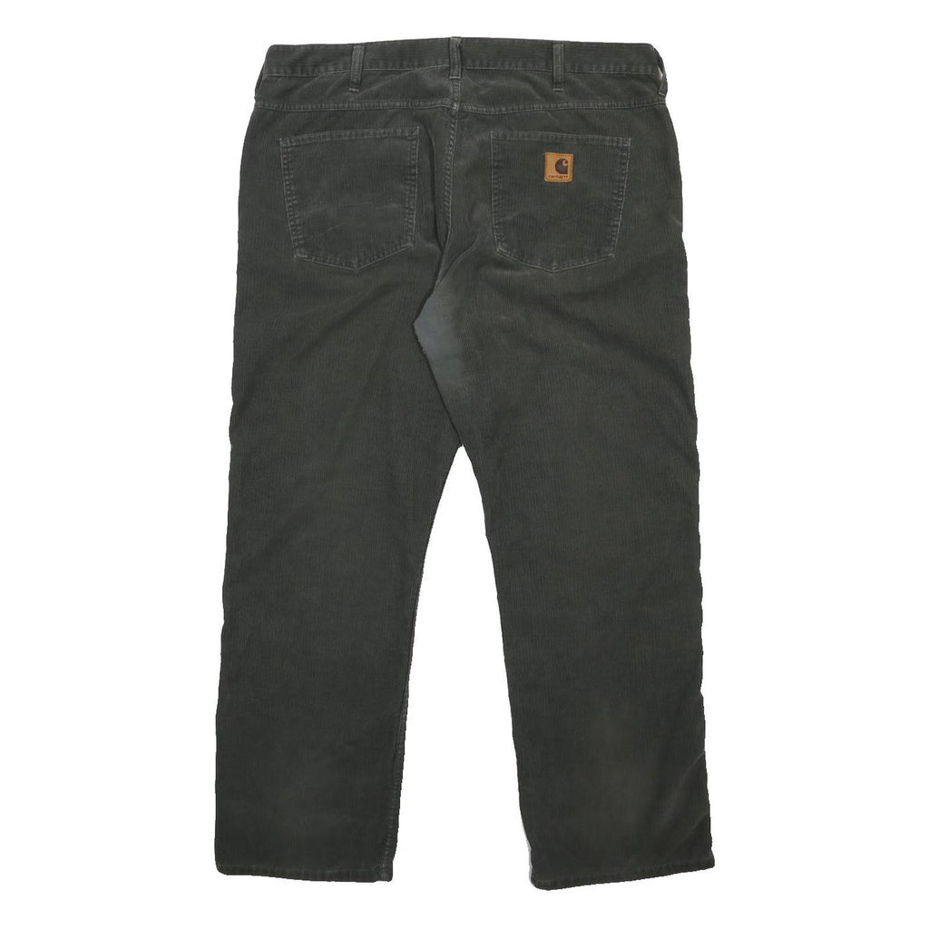 CARHARTT Mens Cotton Blend Black Regular Straight Trousers W38 L32 Workwear