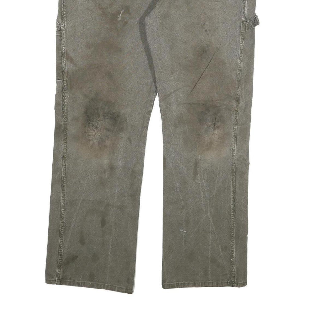 DICKIES Mens Jeans Grey Cotton Blend Regular Straight Denim W36 L30 Workwear