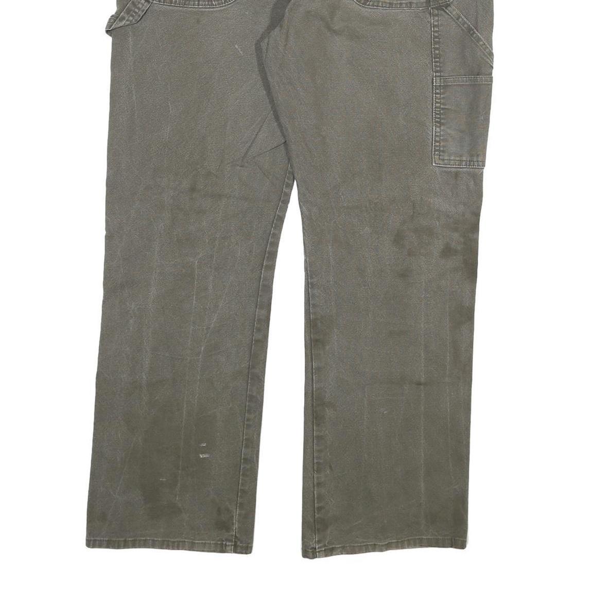 DICKIES Mens Jeans Grey Cotton Blend Regular Straight Denim W36 L30 Workwear