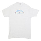 GUESS Womens White Cotton Blend Graphic T-Shirt One Size Short Sleeve Crew Neck