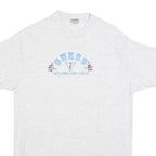GUESS Womens White Cotton Blend Graphic T-Shirt One Size Short Sleeve Crew Neck
