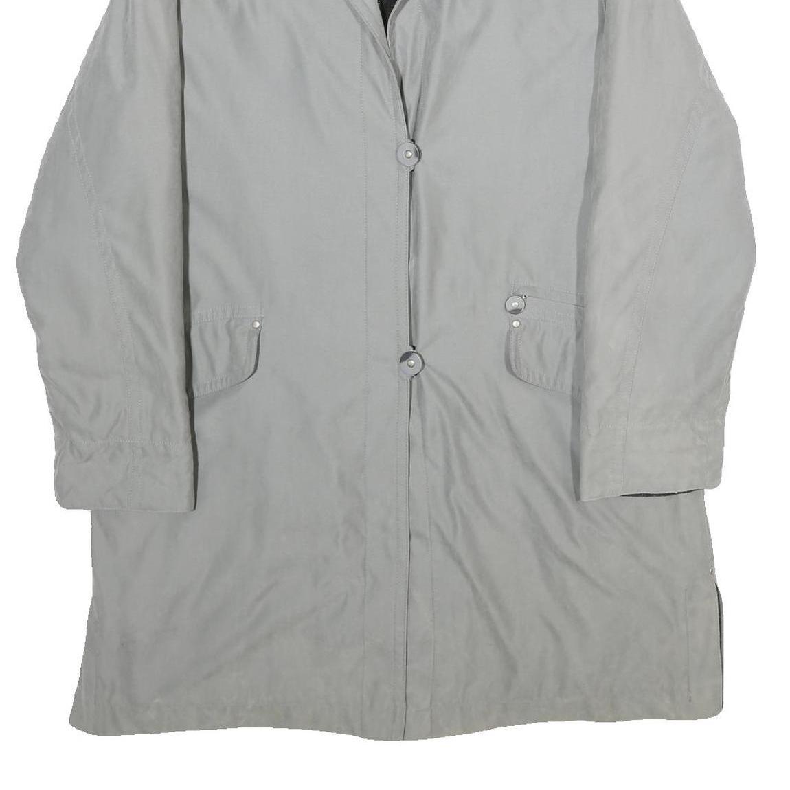 BIAGGINI Womens Grey Jacket XL Polyester Blend Classic Zip Plain Lightweight