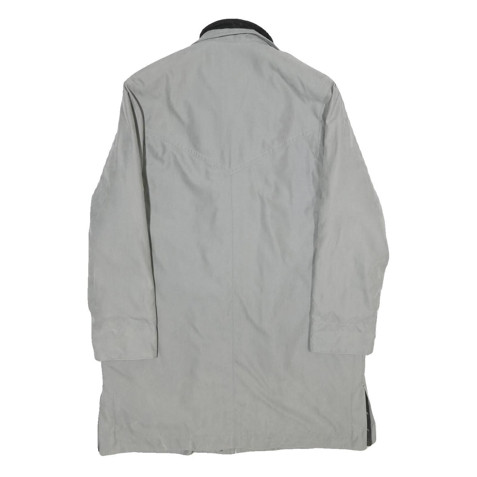 BIAGGINI Womens Grey Jacket XL Polyester Blend Classic Zip Plain Lightweight