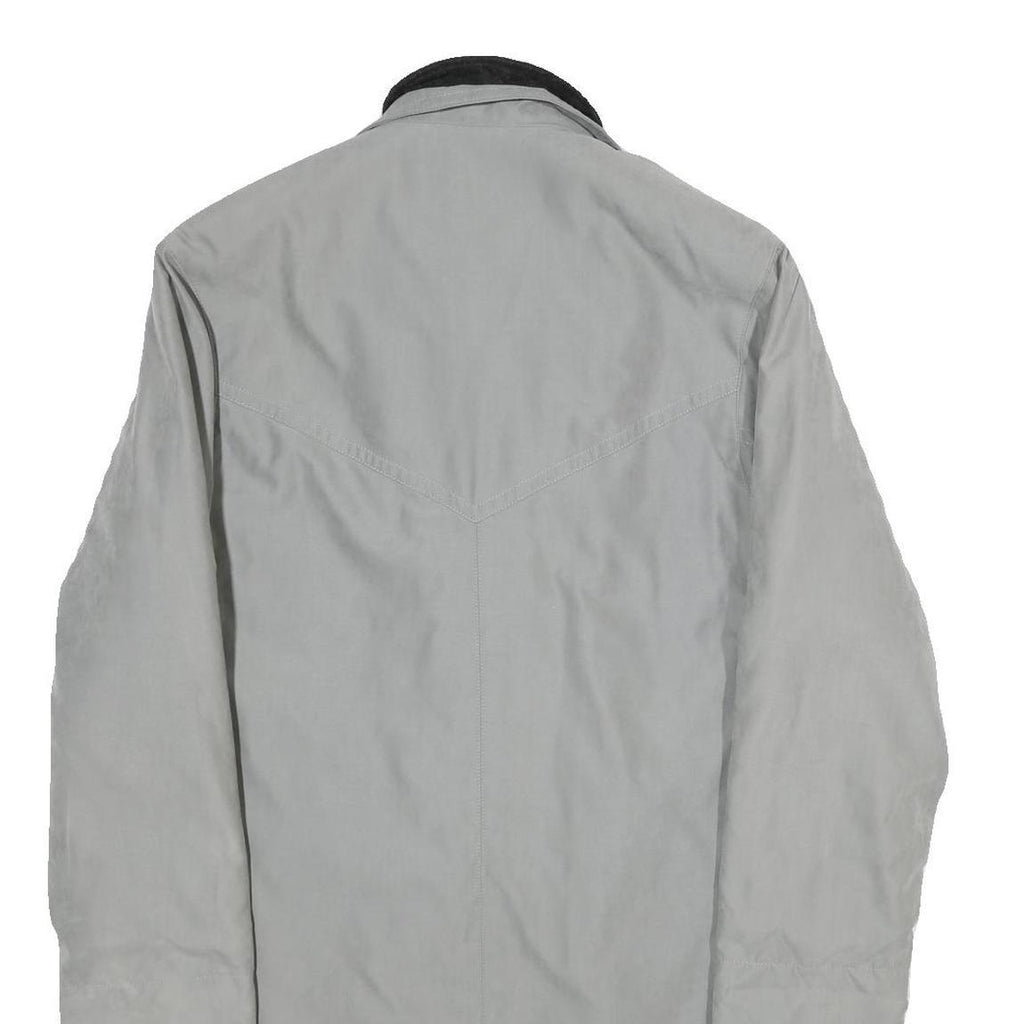 BIAGGINI Womens Grey Jacket XL Polyester Blend Classic Zip Plain Lightweight