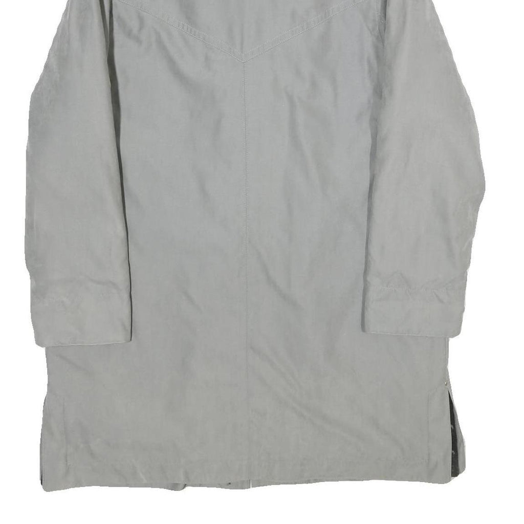 BIAGGINI Womens Grey Jacket XL Polyester Blend Classic Zip Plain Lightweight