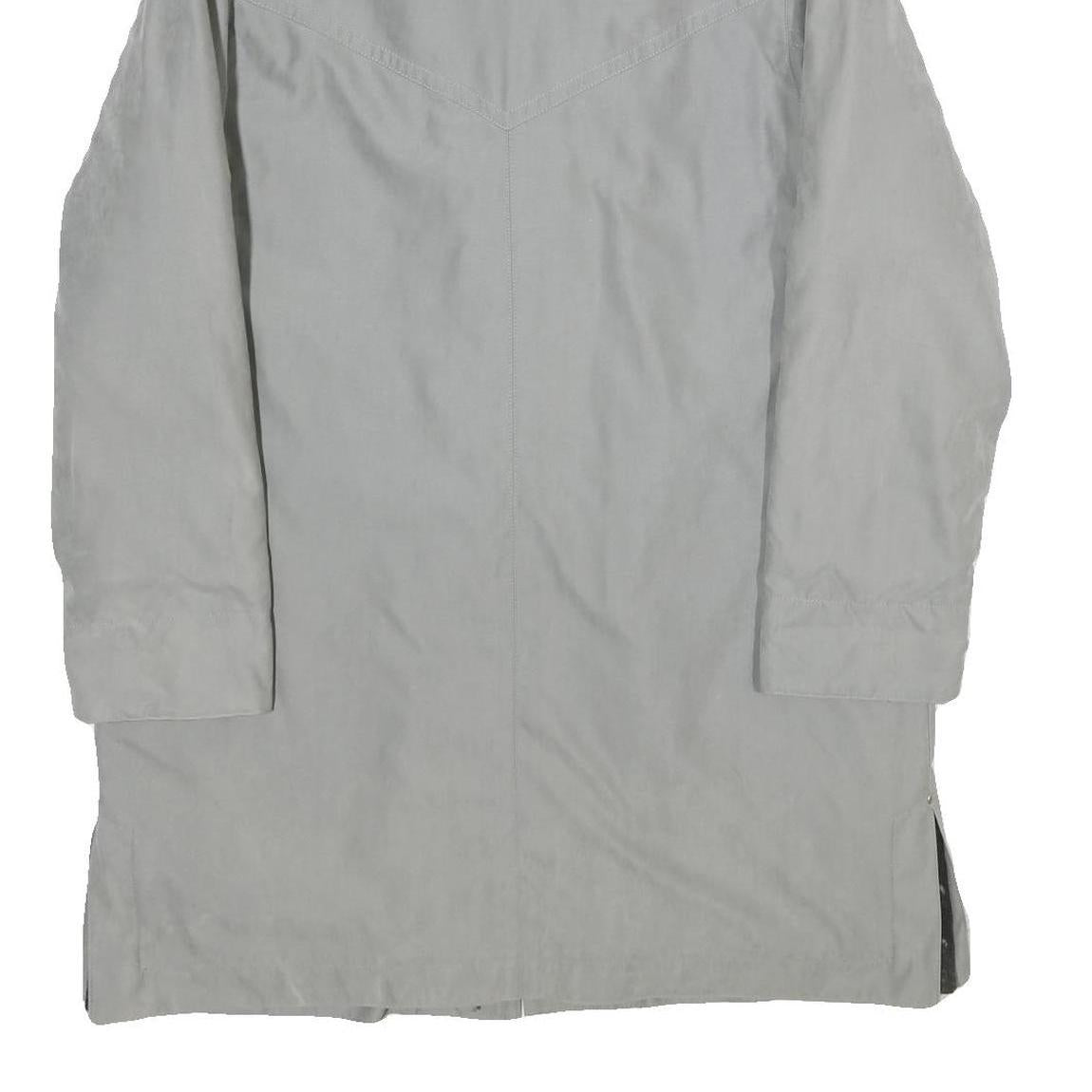 BIAGGINI Womens Grey Jacket XL Polyester Blend Classic Zip Plain Lightweight