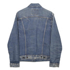 LEVI'S Mens Blue Denim Cotton Button Jacket S Plain Casual Vintage Style