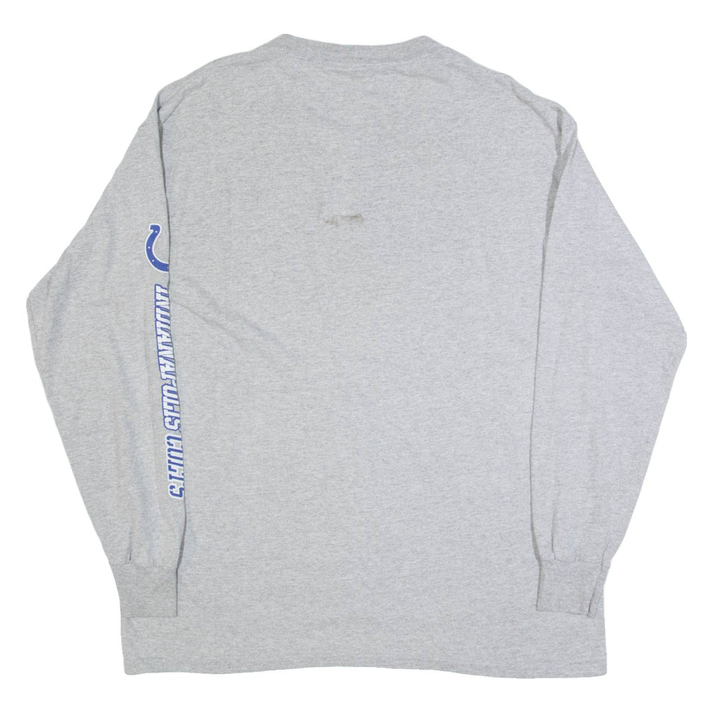 NFL Indianapolis Colts Mens T-Shirt Grey Long Sleeve USA L