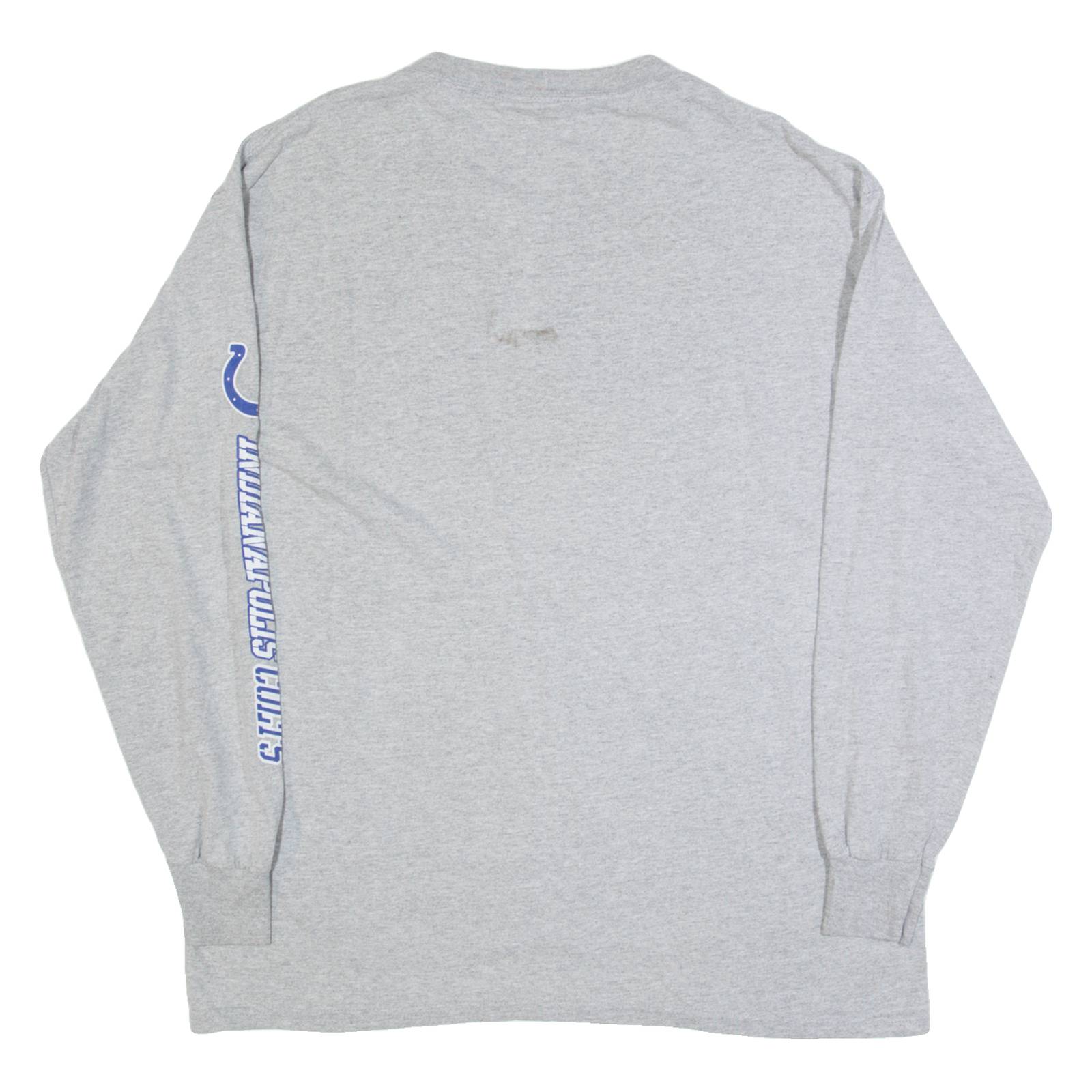 NFL Indianapolis Colts Mens T-Shirt Grey Long Sleeve USA L