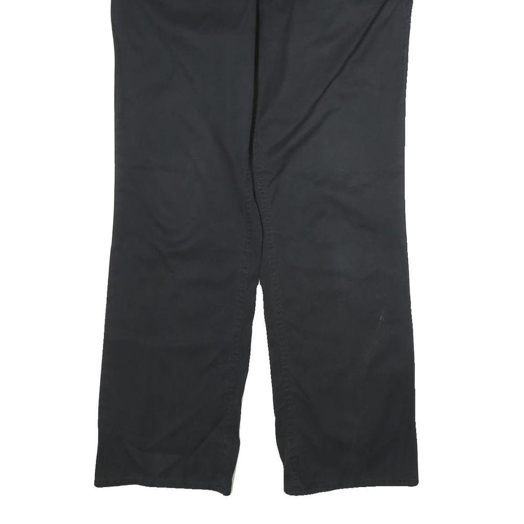 TOMMY HILFIGER Mens Cotton Black Regular Straight Trousers W34 L32 Zip Closure