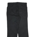 TOMMY HILFIGER Mens Cotton Black Regular Straight Trousers W34 L32 Zip Closure