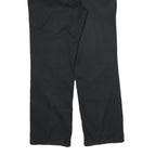 TOMMY HILFIGER Mens Cotton Black Regular Straight Trousers W34 L32 Zip Closure