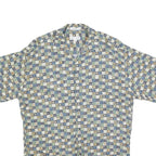 PIERRE CARDIN Mens Blue Green Brown Check Shirt M Cotton Blend Casual