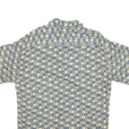 PIERRE CARDIN Mens Blue Green Brown Check Shirt M Cotton Blend Casual