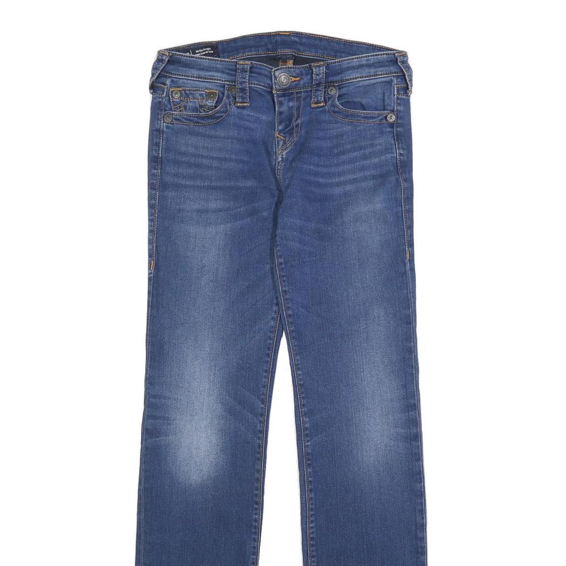 TRUE RELIGION Womens Jeans Blue Regular Straight Denim Medium W28 L32 Classic