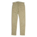 LEVI'S Mens Cotton Beige Slim Skinny Trousers W28 L32 Classic Zip Closure