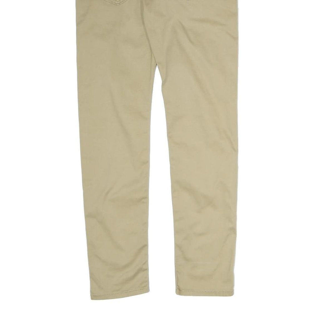 LEVI'S Mens Cotton Beige Slim Skinny Trousers W28 L32 Classic Zip Closure