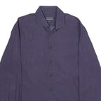 TOMMY HILFIGER Mens Blue Pattern Shirt M Cotton Blend Long Sleeve Button Down