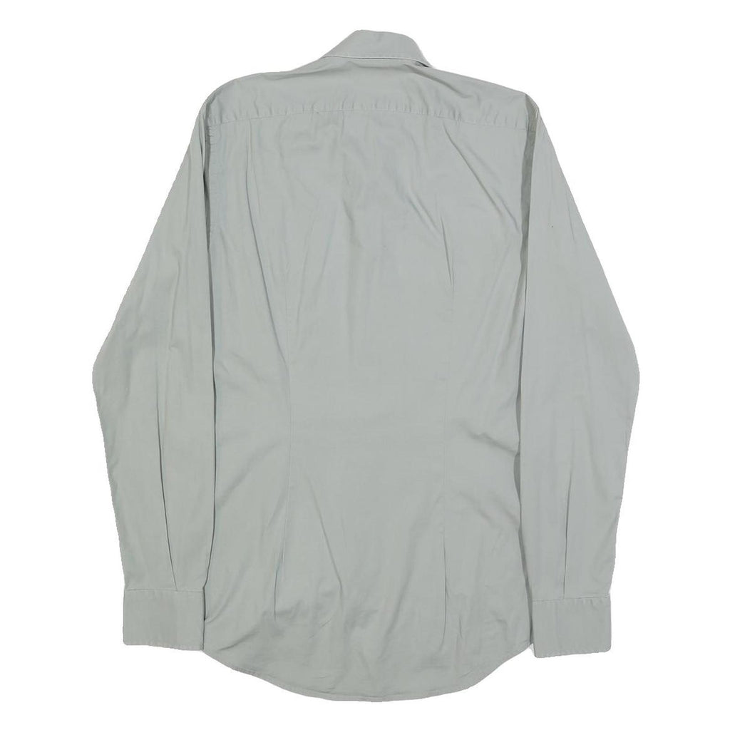 CALVIN KLEIN Mens Grey Shirt XS Classic Cotton Blend Long Sleeve Casual