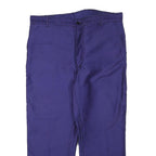 STOCKNES Mens Cotton Blend Blue Regular Fit Trousers W38 L27 Workwear Button