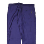 STOCKNES Mens Cotton Blend Blue Regular Fit Trousers W38 L27 Workwear Button