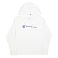 CHAMPION Mens White Pullover Hoodie M Cotton Blend Casual Sweatshirt