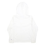 CHAMPION Mens White Pullover Hoodie M Cotton Blend Casual Sweatshirt