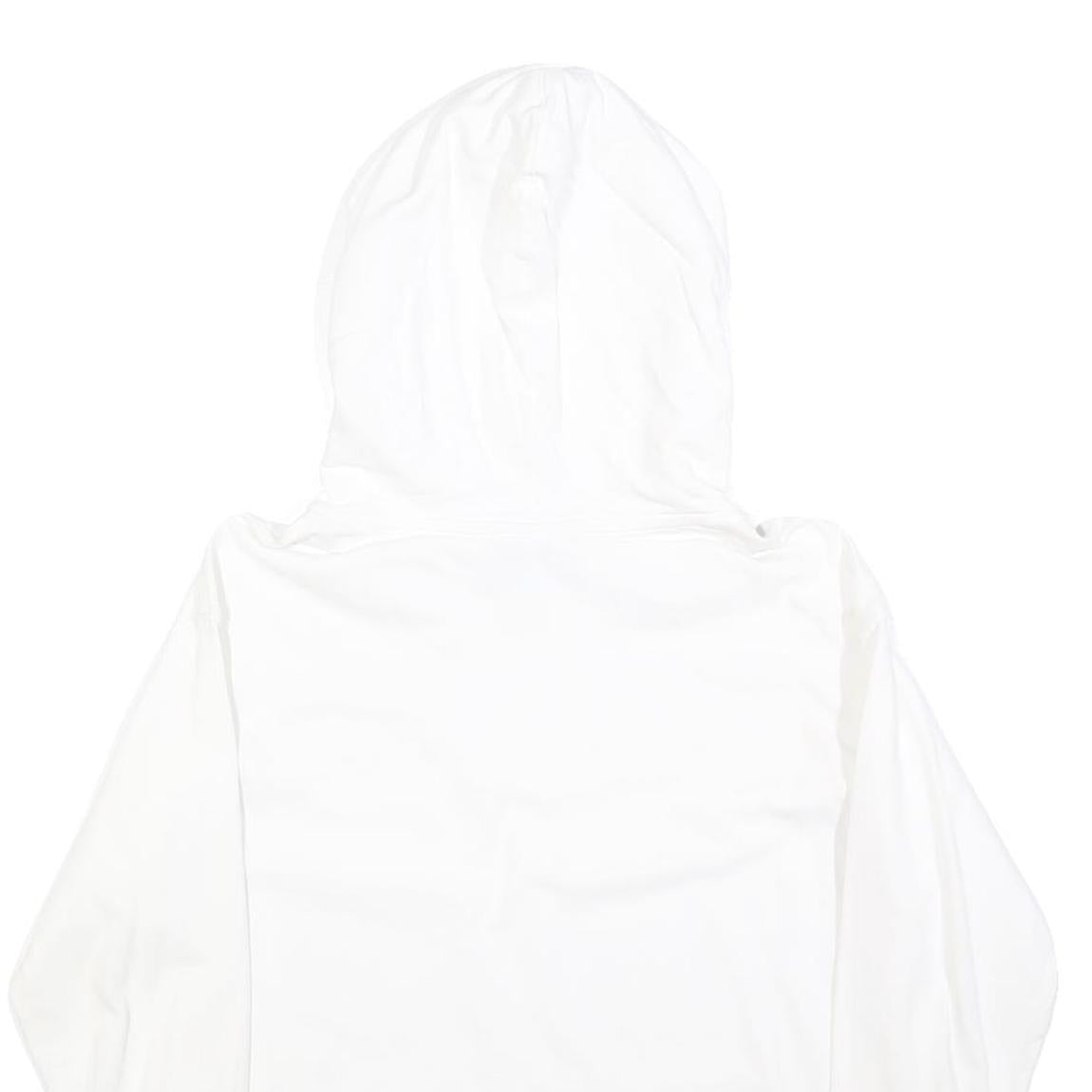 CHAMPION Mens White Pullover Hoodie M Cotton Blend Casual Sweatshirt