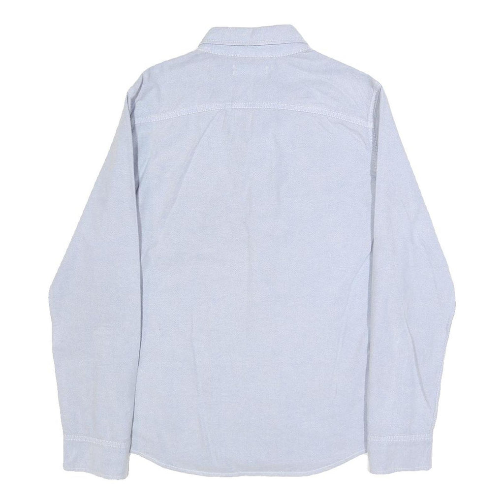 HOLLISTER Mens Blue Button-Down Shirt S Cotton Casual Pocket Long Sleeve