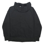 C.P. COMPANY Mens Black Pullover Hoodie L Cotton Zip Pocketed Goggle Hood