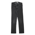 LEVI'S Mens Slim Black Denim Raw Zip W27 L27 Slim Fit Jeans