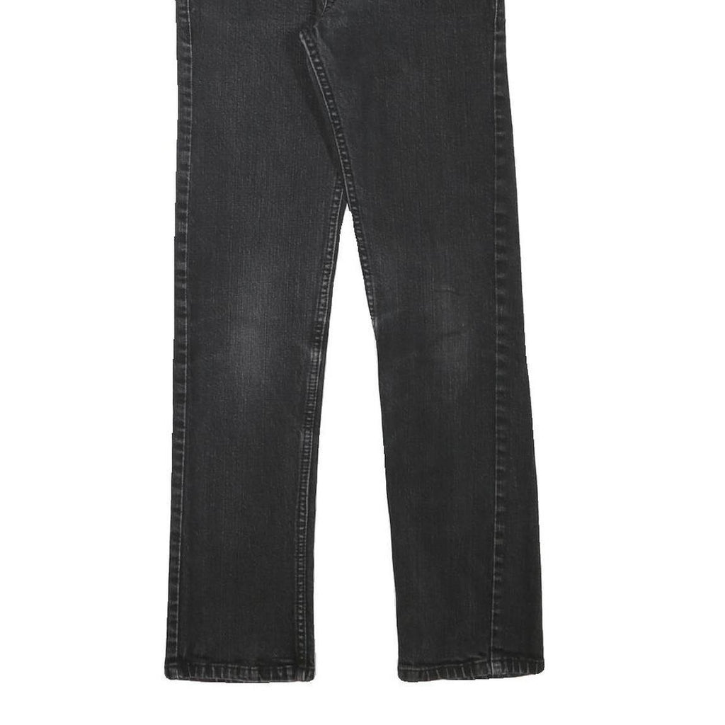 LEVI'S Mens Slim Black Denim Raw Zip W27 L27 Slim Fit Jeans