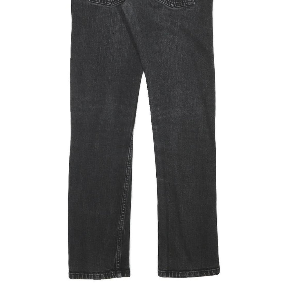 LEVI'S Mens Slim Black Denim Raw Zip W27 L27 Slim Fit Jeans